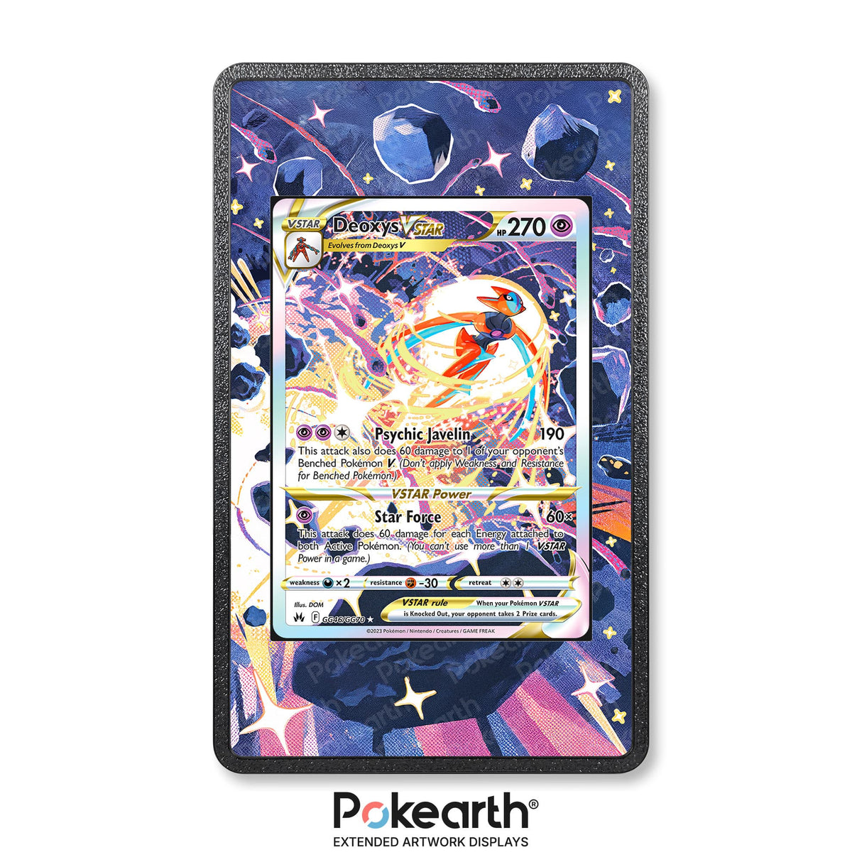 Deoxys V ASTRO GG46/GG70 - Custodia con Artwork Esteso per Carte Pokémon - Display Case Extended Artwork Pokearth
