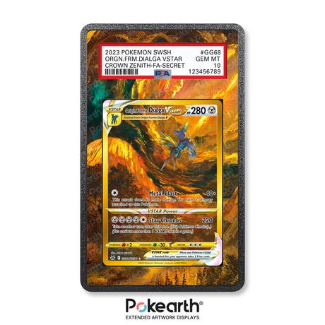 Dialga V STAR GG68/GG70 - Graded Card Extended Artwork Display Case - Display Case Extended Artwork Pokearth