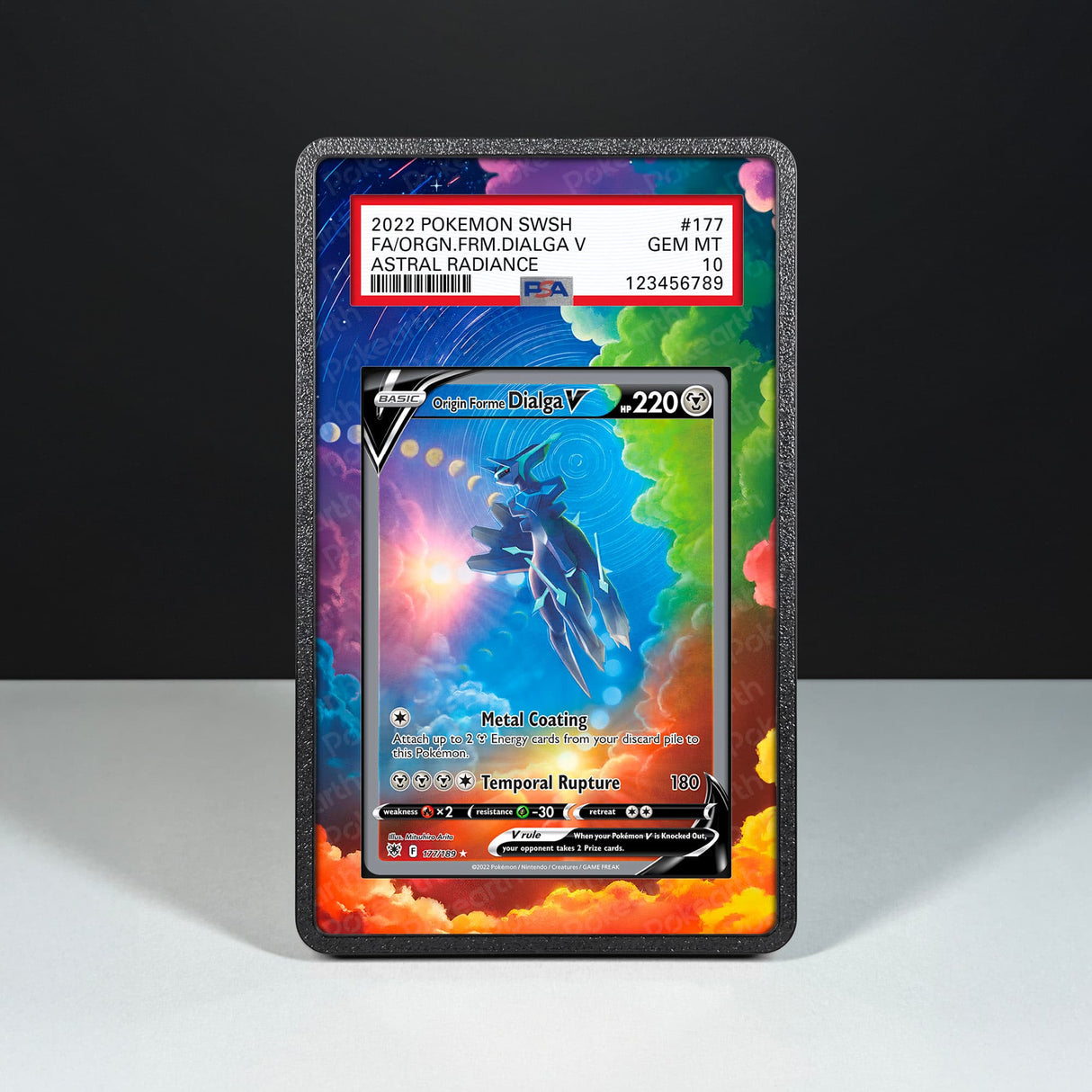 Dialga V 177/189 - Graded Card Extended Artwork Display Case - Display Case Extended Artwork Pokearth