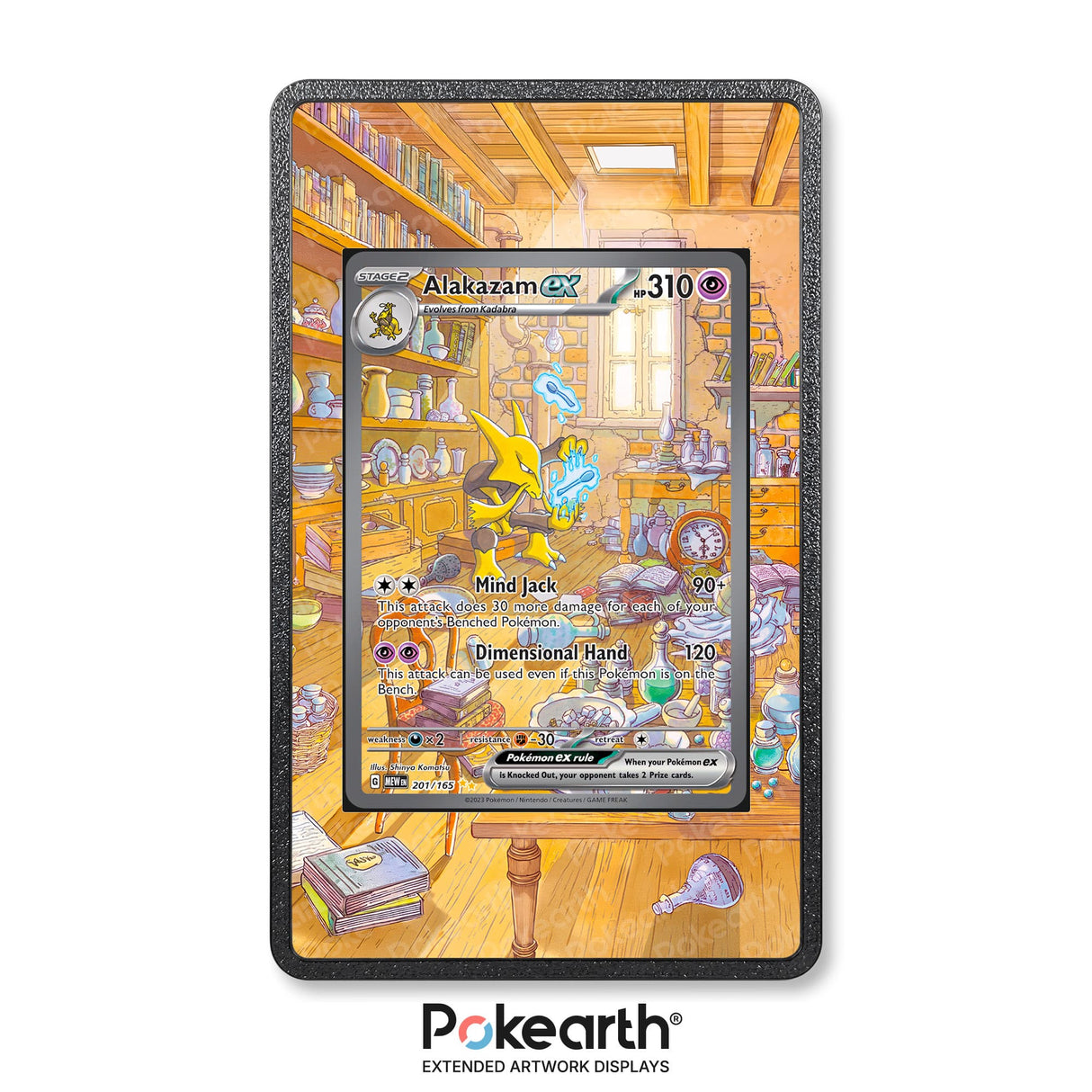Alakazam ex 201/165 - Custodia con Artwork Esteso per Carte Pokémon - Display Case Extended Artwork Pokearth