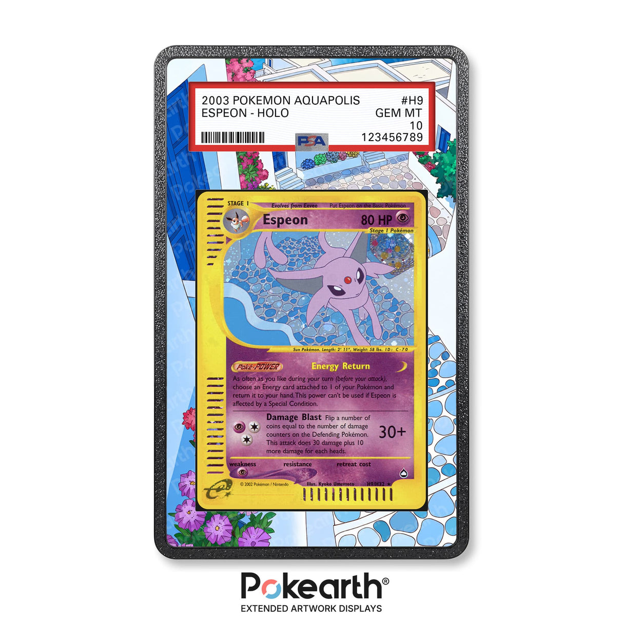 Espeon H9/H32 - Graded Card Extended Artwork Display Case - Display Case Extended Artwork Pokearth