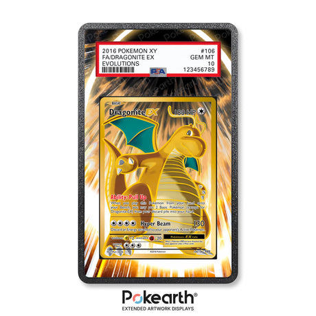 Dragonite EX 106/108 - Graded Card Extended Artwork Display Case - Display Case Extended Artwork Pokearth