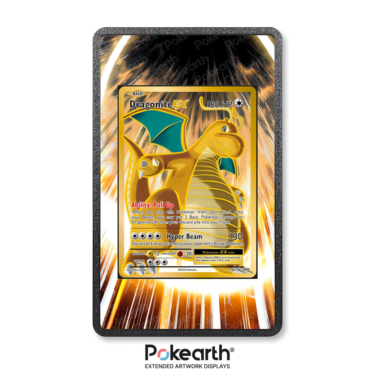 Dragonite EX 106/108 - Custodia con Artwork Esteso per Carte Pokémon - Display Case Extended Artwork Pokearth