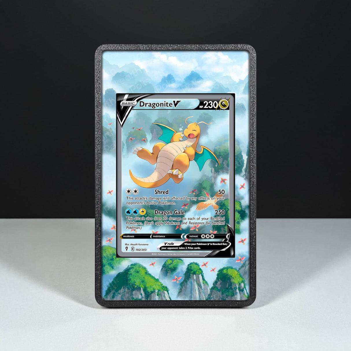 Dragonite V 192/203 - Custodia con Artwork Esteso per Carte Pokémon - Display Case Extended Artwork Pokearth