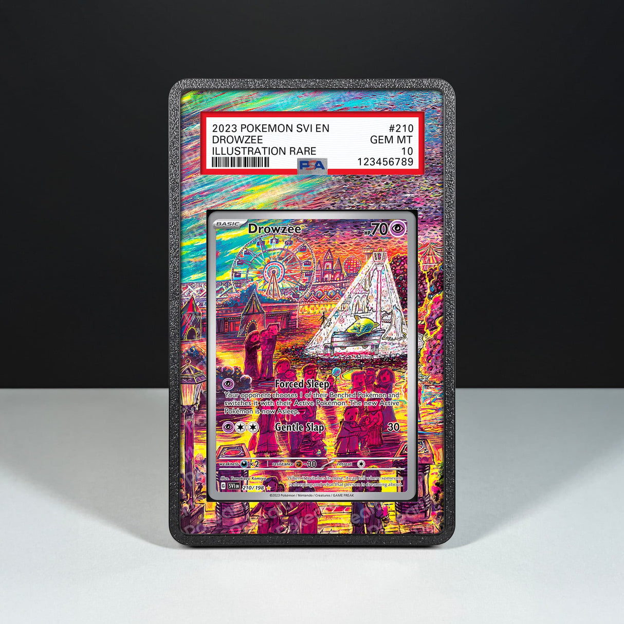 Drowzee 210/198 - Graded Card Extended Artwork Display Case - Display Case Extended Artwork Pokearth