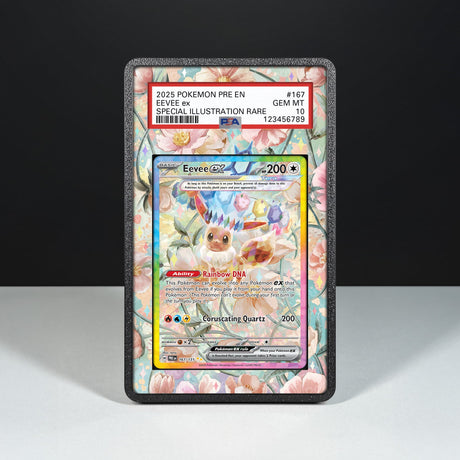 Eevee ex 167/131 - Graded Card Extended Artwork Display Case - Display Case Extended Artwork Pokearth