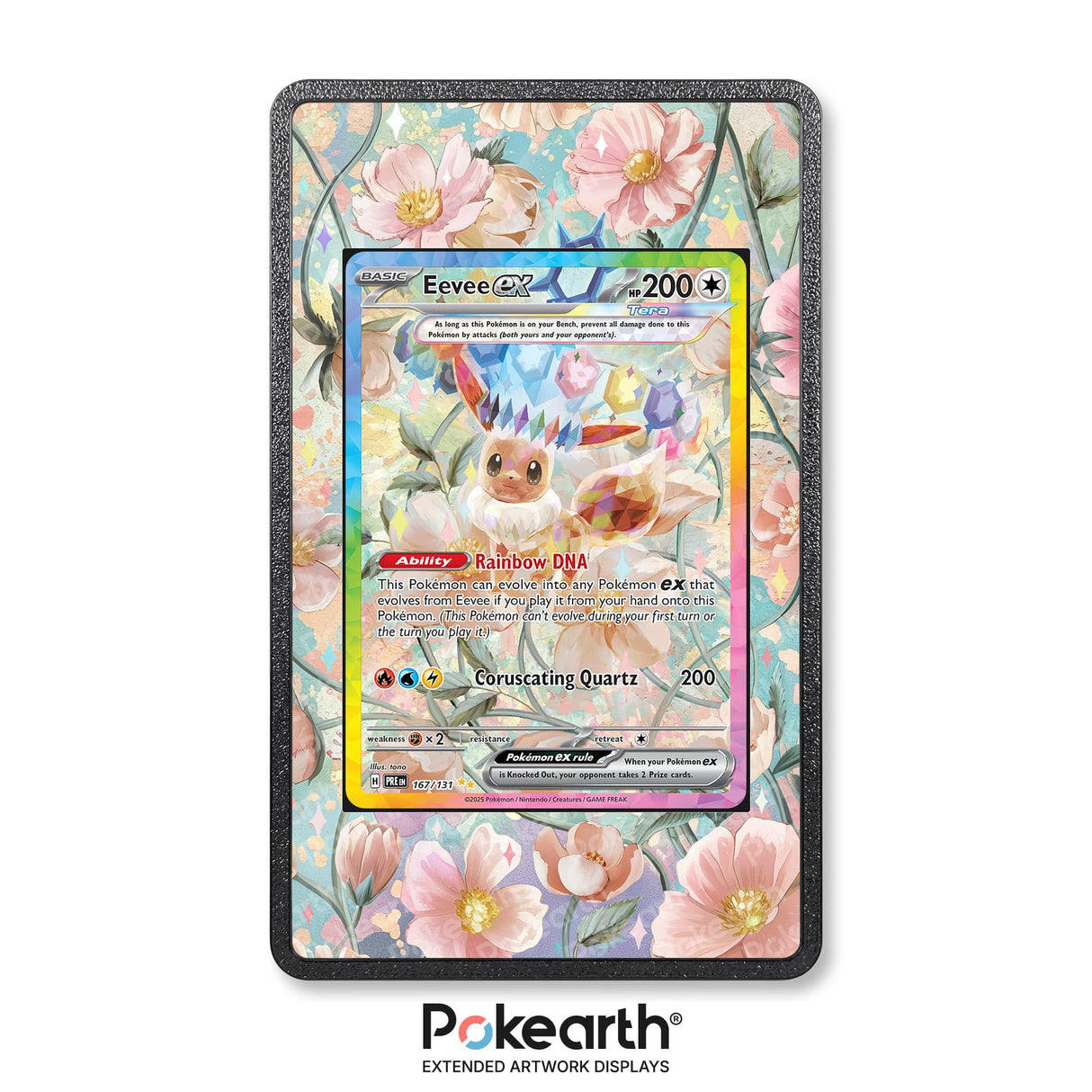 Eevee ex 167/131 - Custodia con Artwork Esteso per Carte Pokémon - Display Case Extended Artwork Pokearth