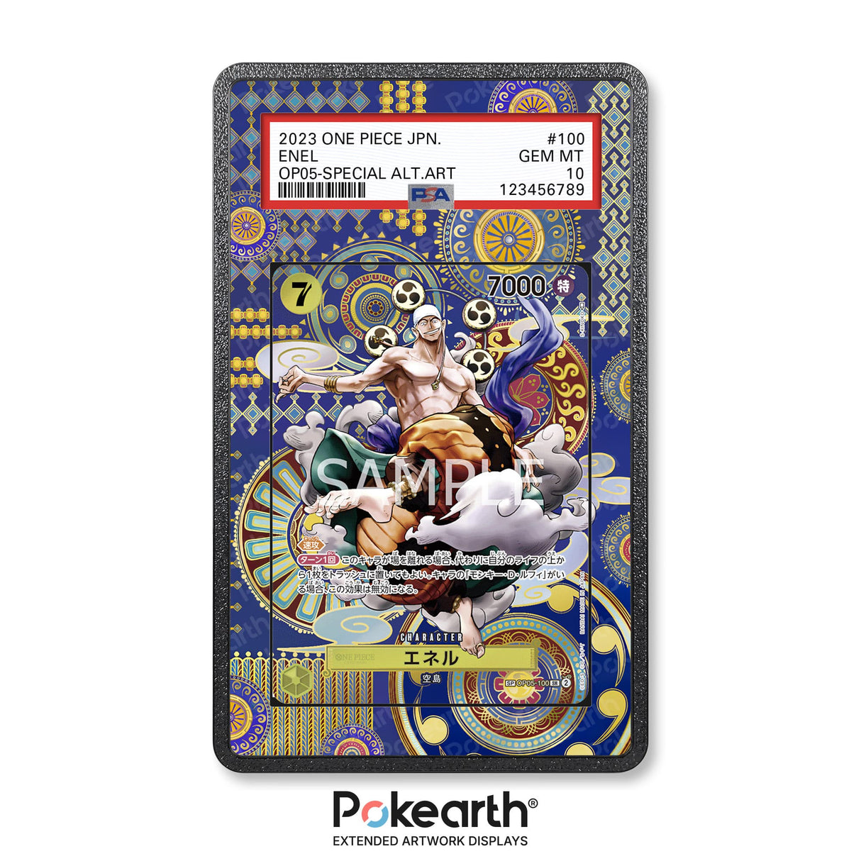 Enel OP05-100 - Graded Card Extended Artwork Display Case - Display Case Extended Artwork Pokearth