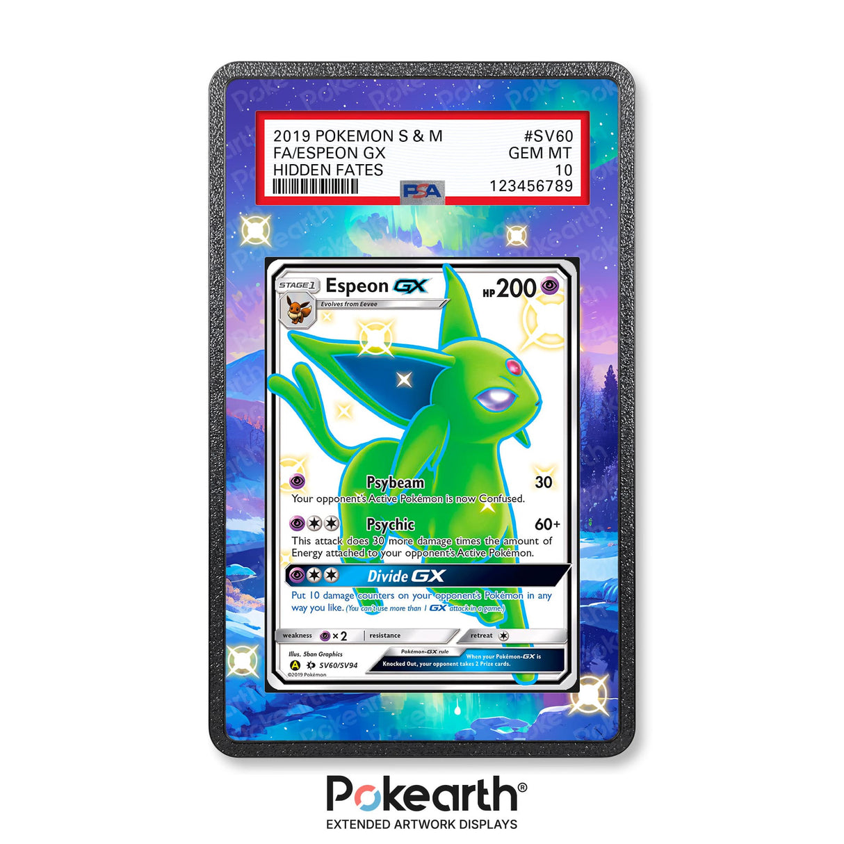 Espeon GX SV60/SV94 - Graded Card Extended Artwork Display Case - Display Case Extended Artwork Pokearth