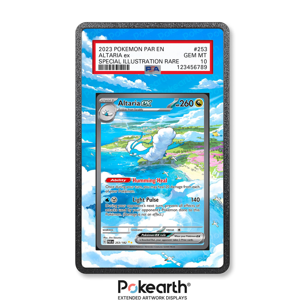 Altaria ex 253/182 - Custodia con Artwork Esteso per Carte Gradate - Display Case Extended Artwork Pokearth