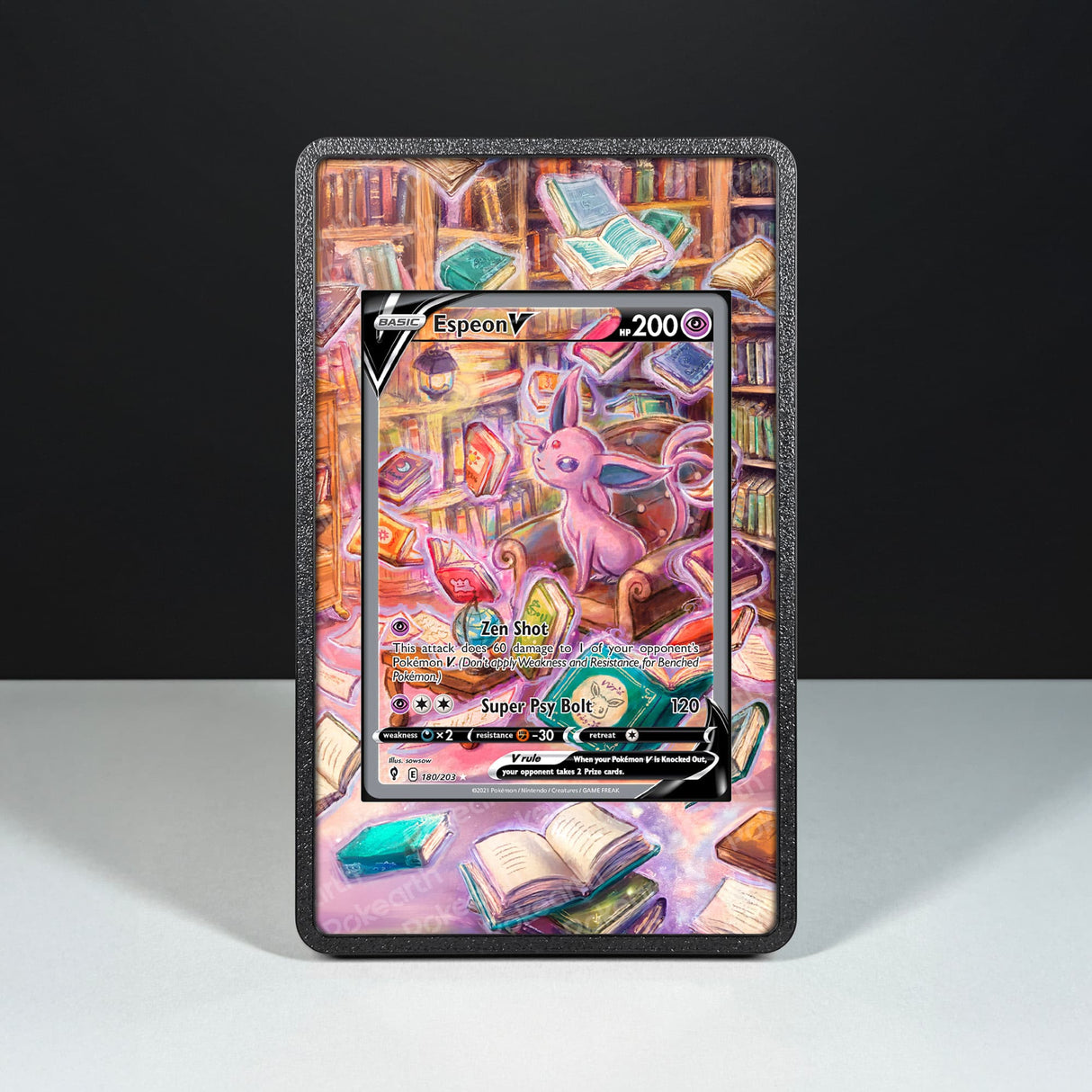 Espeon V 180/203 - Custodia con Artwork Esteso per Carte Pokémon - Display Case Extended Artwork Pokearth