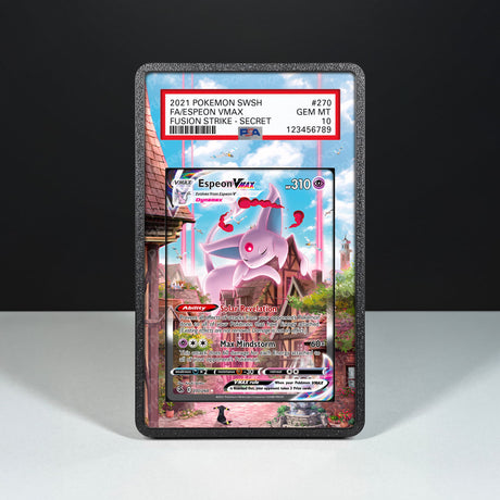 Espeon VMAX 270/264- Graded Card Extended Artwork Display Case - Display Case Extended Artwork Pokearth