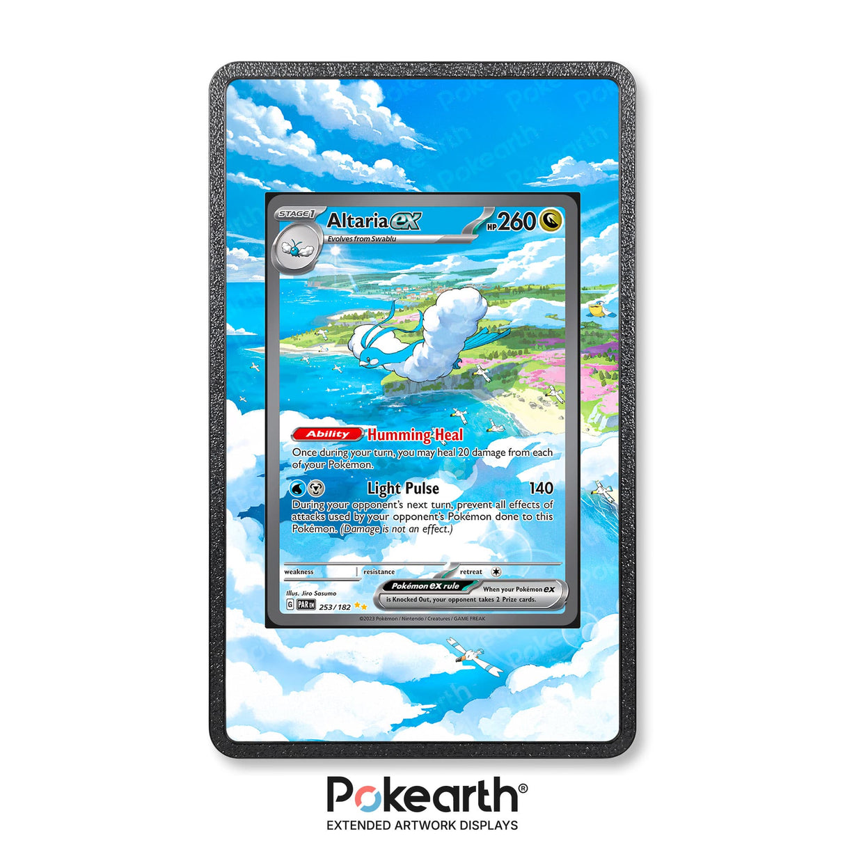 Altaria ex 253/182 - Custodia con Artwork Esteso per Carte Pokémon - Display Case Extended Artwork Pokearth