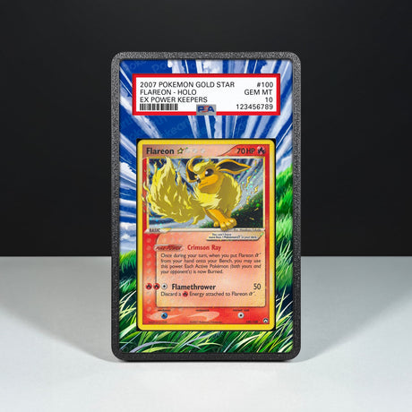 Flareon Gold Star 100/108- Graded Card Extended Artwork Display Case - Display Case Extended Artwork Pokearth