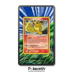 Flareon Gold Star 100/108 - Custodia con Artwork Esteso per Carte Pokémon - Display Case Extended Artwork Pokearth
