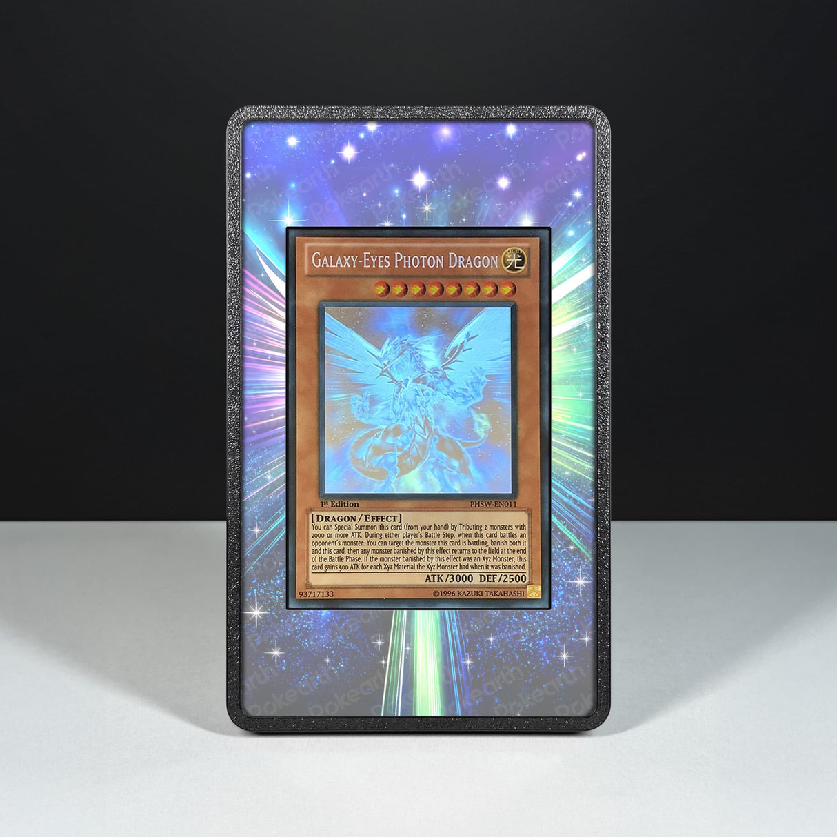 Drago Fotonico Occhi Galattici 011 (Ghost Rare) - Custodia con Artwork Esteso per Carte Yu-Gi-Oh! - Display Case Extended Artwork Pokearth