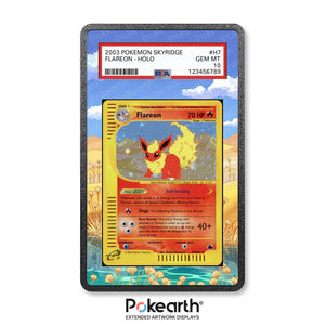 Flareon H7/H32 - Graded Card Extended Artwork Display Case - Display Case Extended Artwork Pokearth