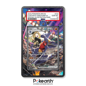 Cynthia's Garchomp ex 232/182 - Graded Card Extended Artwork Display Case - Display Case Extended Artwork Pokearth