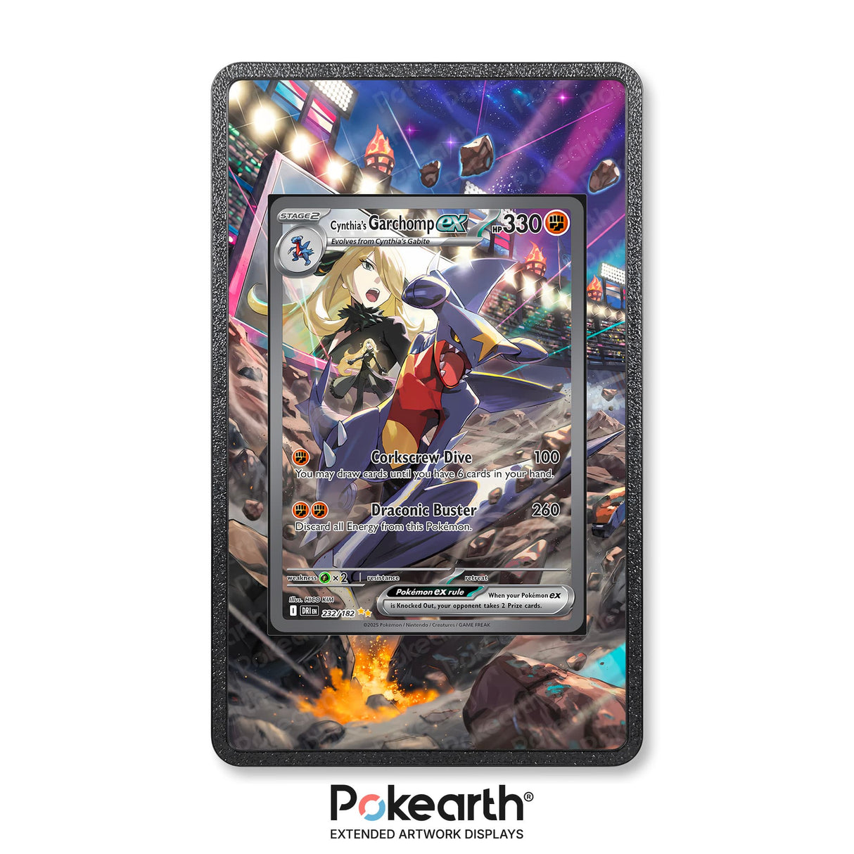 Garchomp ex di Camilla 232/182 - Custodia con Artwork Esteso per Carte Pokémon - Display Case Extended Artwork Pokearth