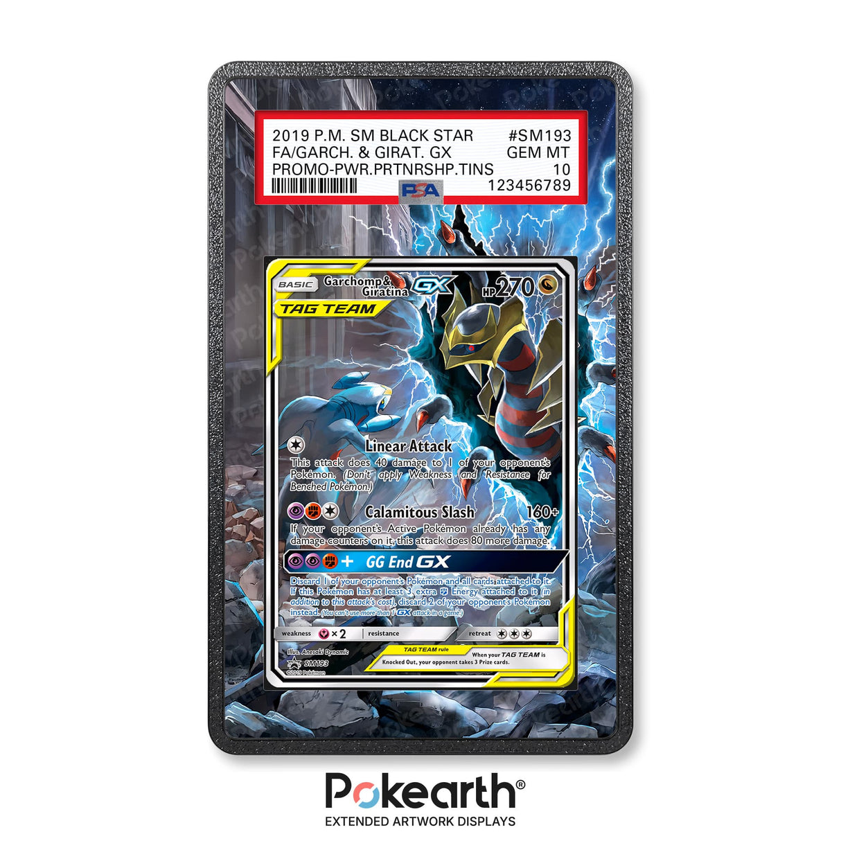 Garchomp & Giratina GX SM193 - Graded Card Extended Artwork Display Case - Display Case Extended Artwork Pokearth