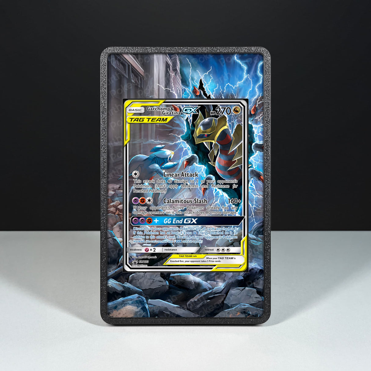 Garchomp & Giratina GX SM193 - Custodia con Artwork Esteso per Carte Pokémon - Display Case Extended Artwork Pokearth