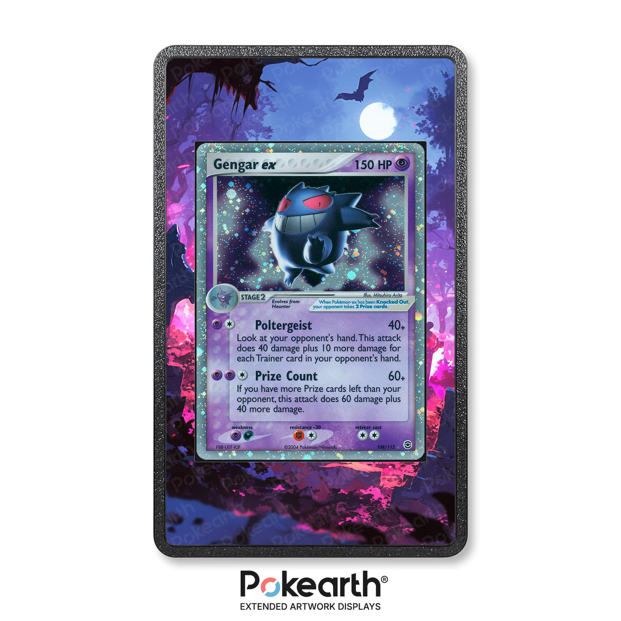 Gengar ex 108/112 - Custodia con Artwork Esteso per Carte Pokémon - Display Case Extended Artwork Pokearth