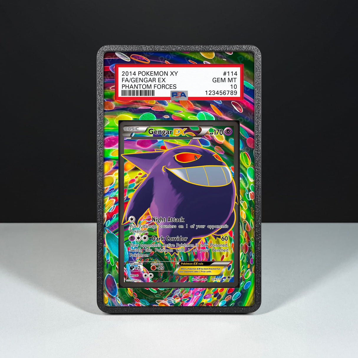 Gengar EX 114/119 - Graded Card Extended Artwork Display Case - Display Case Extended Artwork Pokearth