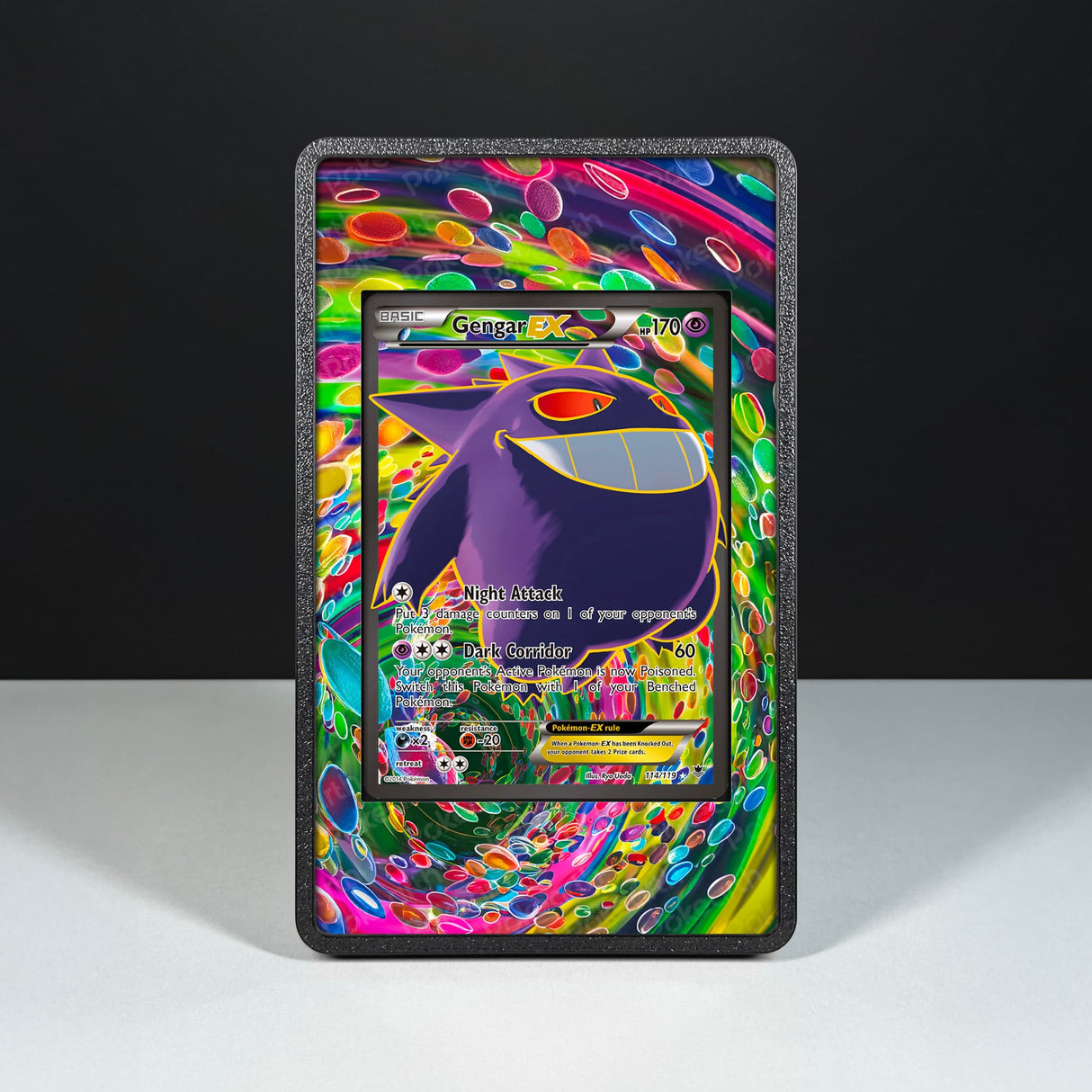 Gengar EX 114/119 - Custodia con Artwork Esteso per Carte Pokémon - Display Case Extended Artwork Pokearth