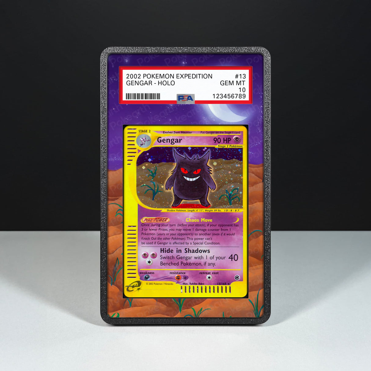 Gengar 13/165 - Graded Card Extended Artwork Display Case - Display Case Extended Artwork Pokearth
