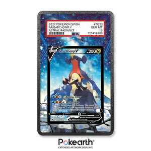 Garchomp V TG23/TG30 - Graded Card Extended Artwork Display Case - Display Case Extended Artwork Pokearth