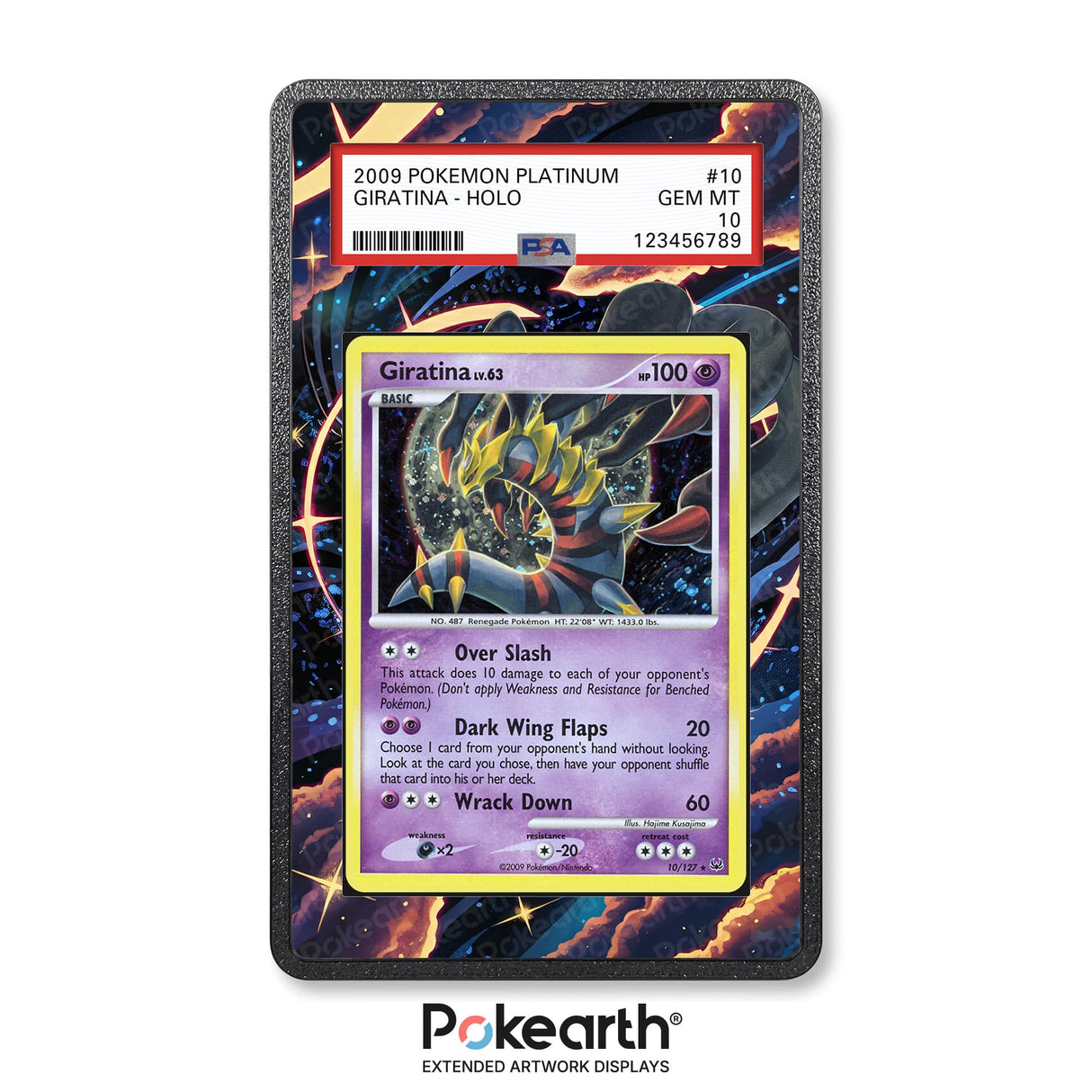 Giratina Lv.63 10/127 - Graded Card Extended Artwork Display Case - Display Case Extended Artwork Pokearth