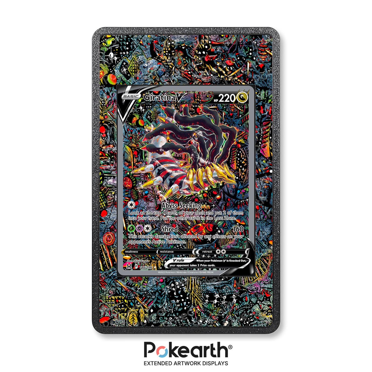 Giratina V 186/196 - Custodia con Artwork Esteso per Carte Pokémon - Display Case Extended Artwork Pokearth