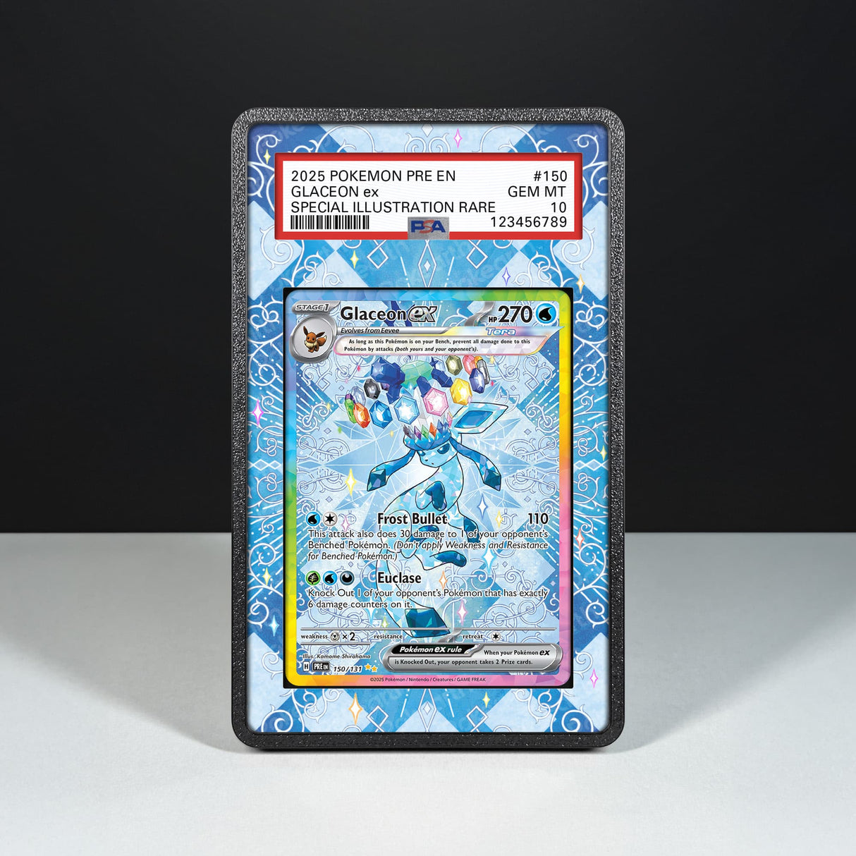 Glaceon ex 150/131 - Graded Card Extended Artwork Display Case - Display Case Extended Artwork Pokearth