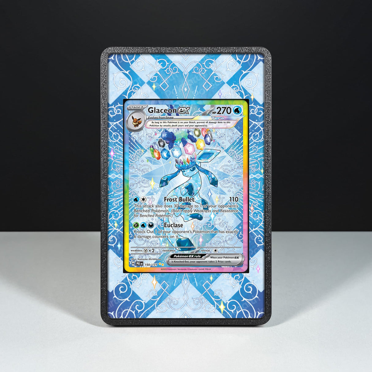 Glaceon ex 150/131 - Custodia con Artwork Esteso per Carte Pokémon - Display Case Extended Artwork Pokearth
