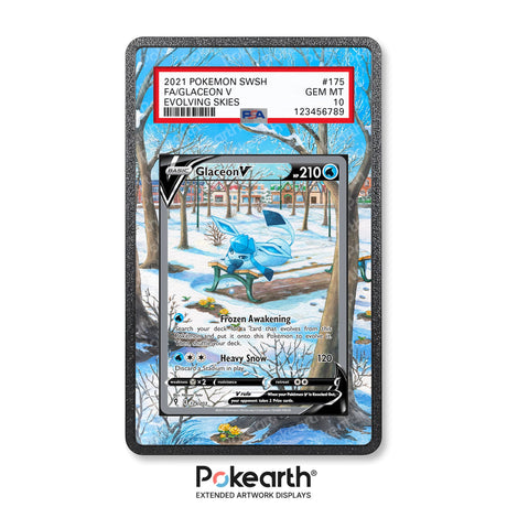 Glaceon V 175/203 - Graded Card Extended Artwork Display Case - Display Case Extended Artwork Pokearth