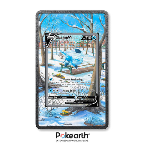 Glaceon V 175/203 - Custodia con Artwork Esteso per Carte Pokémon - Display Case Extended Artwork Pokearth