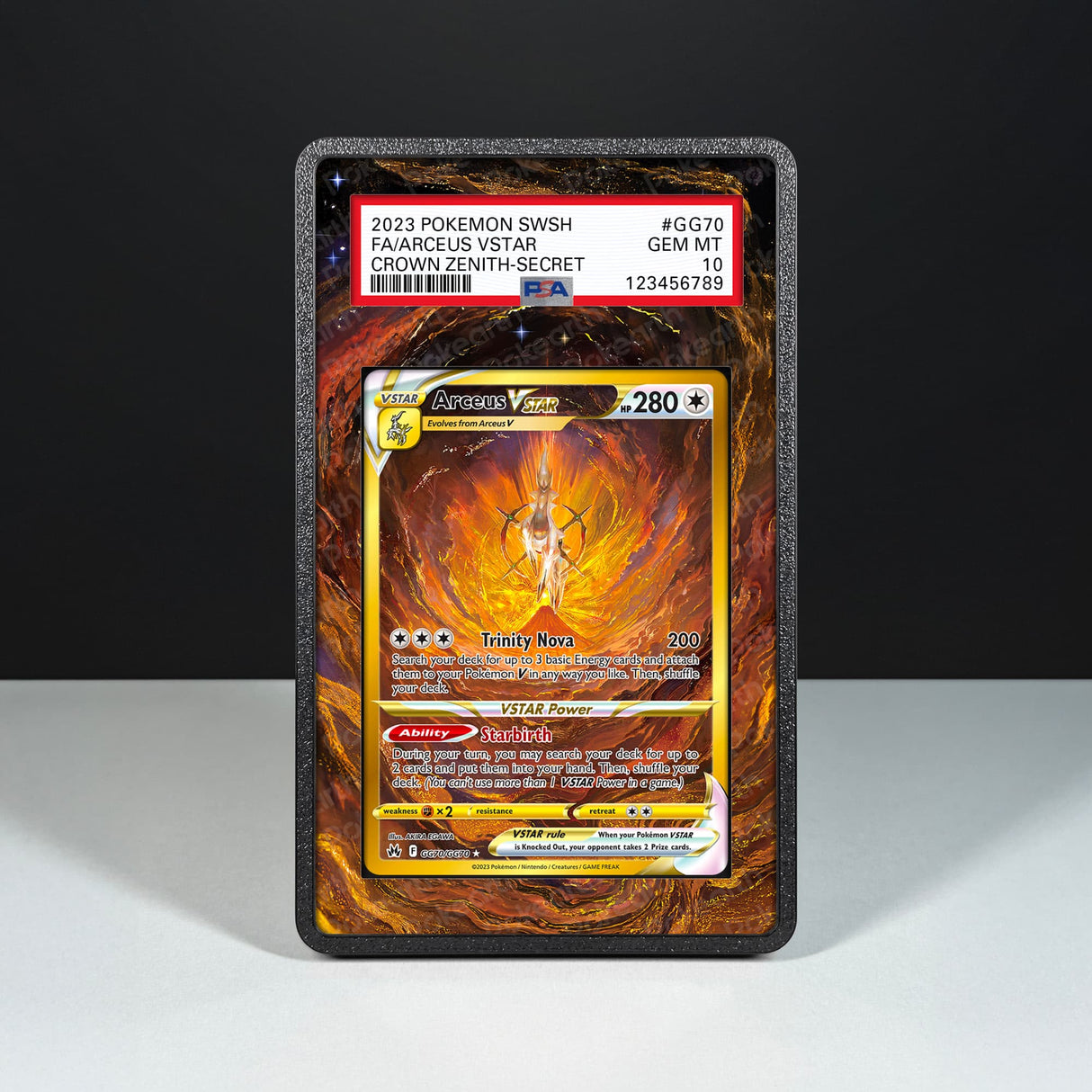 Arceus V STAR GG70/GG70 - Graded Card Extended Artwork Display Case - Display Case Extended Artwork Pokearth