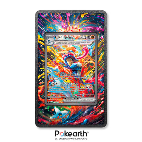 Greninja ex 214/167 - Custodia con Artwork Esteso per Carte Pokémon - Display Case Extended Artwork Pokearth