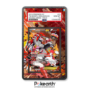 Team Magma's Groudon EX 15/34 - Graded Card Extended Artwork Display Case - Display Case Extended Artwork Pokearth