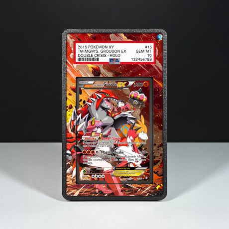 Team Magma's Groudon EX 15/34 - Graded Card Extended Artwork Display Case - Display Case Extended Artwork Pokearth