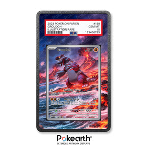 Groudon 199/182 - Graded Card Extended Artwork Display Case - Display Case Extended Artwork Pokearth