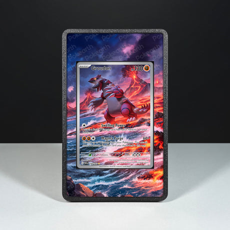 Groudon 199/182 - Custodia con Artwork Esteso per Carte Pokémon - Display Case Extended Artwork Pokearth