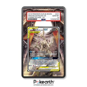 Arceus & Dialga & Palkia GX 221/236 - Graded Card Extended Artwork Display Case - Display Case Extended Artwork Pokearth