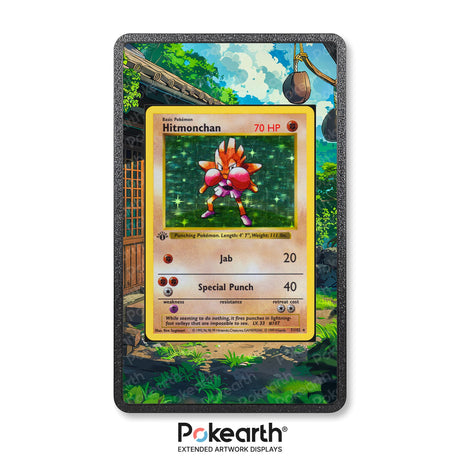 Hitmonchan 7/102 - Custodia con Artwork Esteso per Carte Pokémon - Display Case Extended Artwork Pokearth