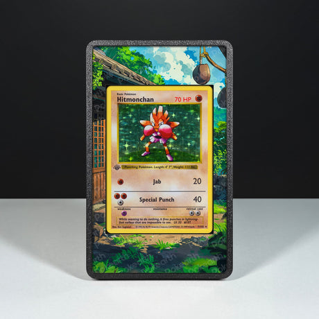 Hitmonchan 7/102 - Custodia con Artwork Esteso per Carte Pokémon - Display Case Extended Artwork Pokearth