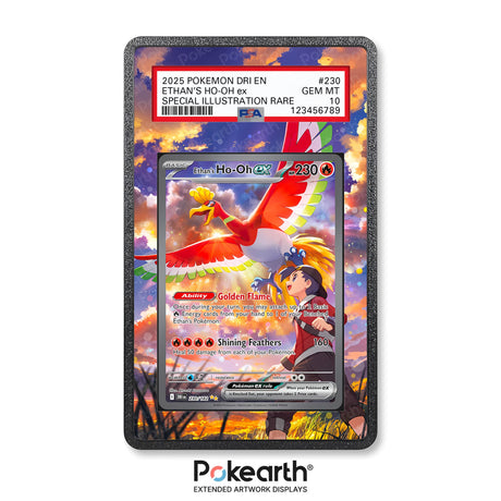 Ethan's Ho-Oh ex 230/182 - Graded Card Extended Artwork Display Case - Display Case Extended Artwork Pokearth
