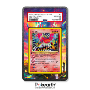 Ho-oh 7/64 - Graded Card Extended Artwork Display Case - Display Case Extended Artwork Pokearth