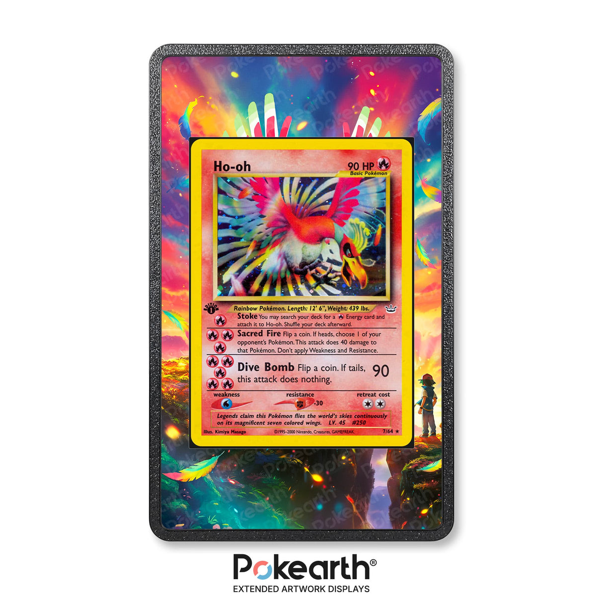 Ho-oh 7/64 - Custodia con Artwork Esteso per Carte Pokémon - Display Case Extended Artwork Pokearth