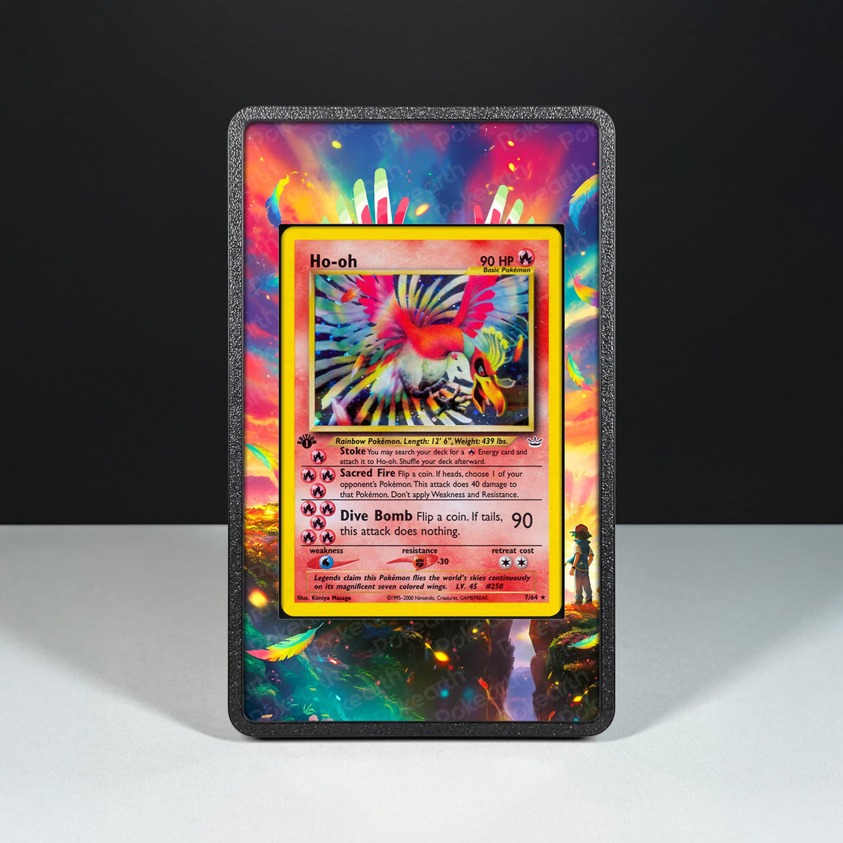 Ho-oh 7/64 - Custodia con Artwork Esteso per Carte Pokémon - Display Case Extended Artwork Pokearth
