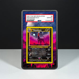 Houndoom 8/64 - Graded Card Extended Artwork Display Case - Display Case Extended Artwork Pokearth